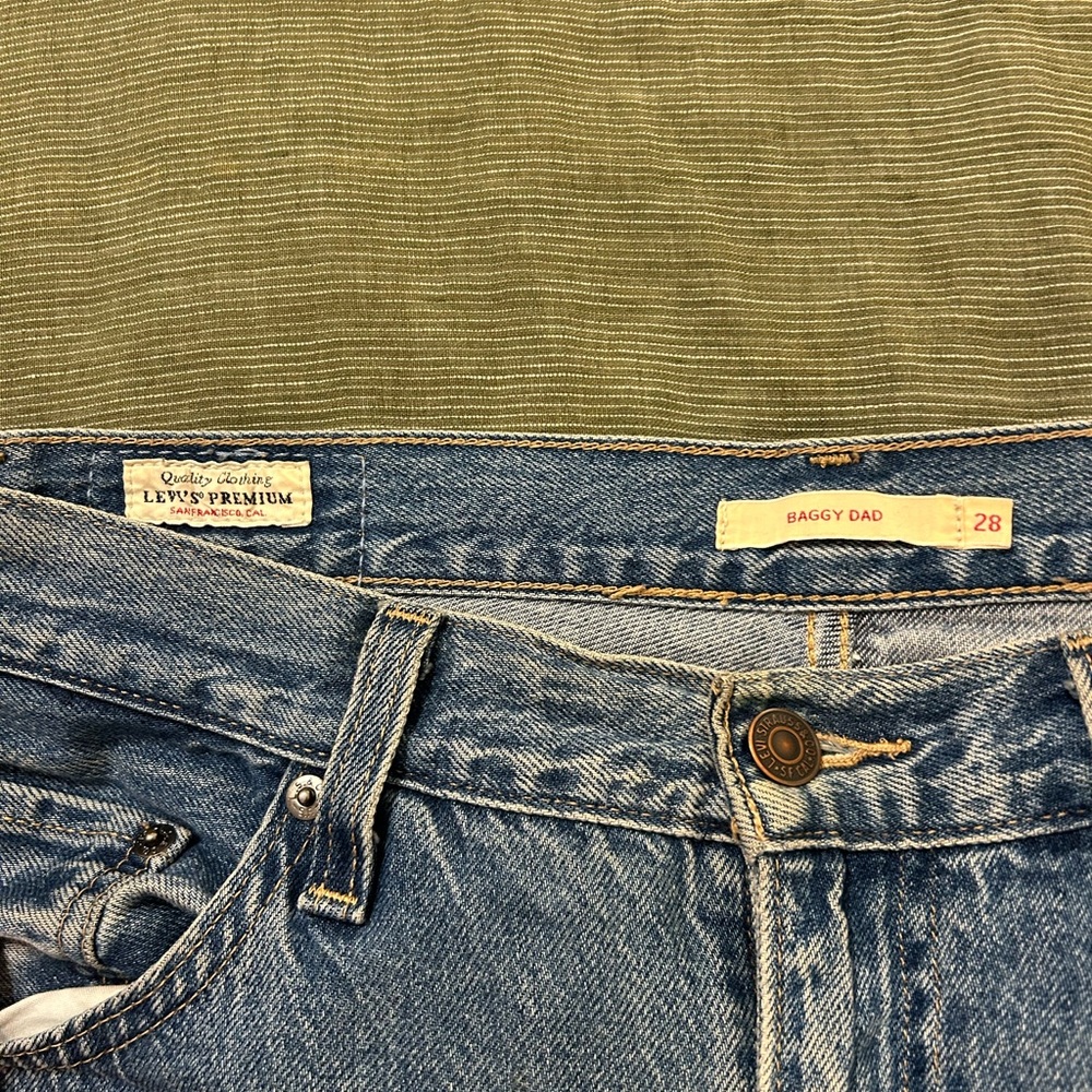 Levi's Blue Denim Baggy Dad Jeans